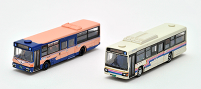 中鉄バス 新旧カラー2台セット バスコレ 1/150