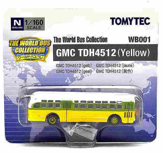 GMC TDH4512（黄） アメリカ 1/160｜バス｜ミニカー｜トミーテック製