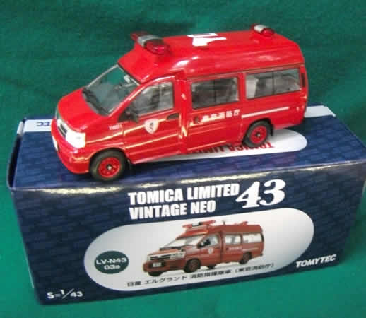 日産 エルグランド消防指揮隊車(東京消防庁) N43_03a 1/43