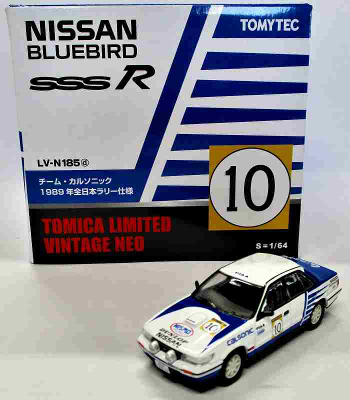 ニッサン ブルーバード SSS-R チーム・カルソニック No10 1989年 全日本ラリー n185d