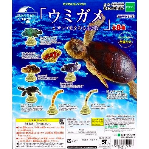ウミガメ & サンゴ礁を彩る生き物 全8種セット EPOC ガシャポン
