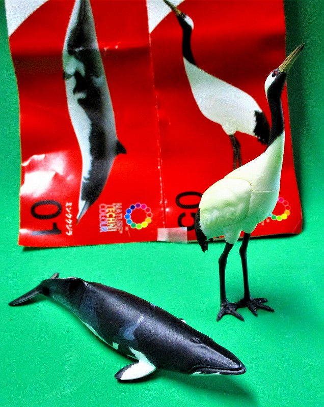 タンチョウ & ミンククジラ 2種セット 「日本のいきもの」 KITAN★CLUB ガシャポン